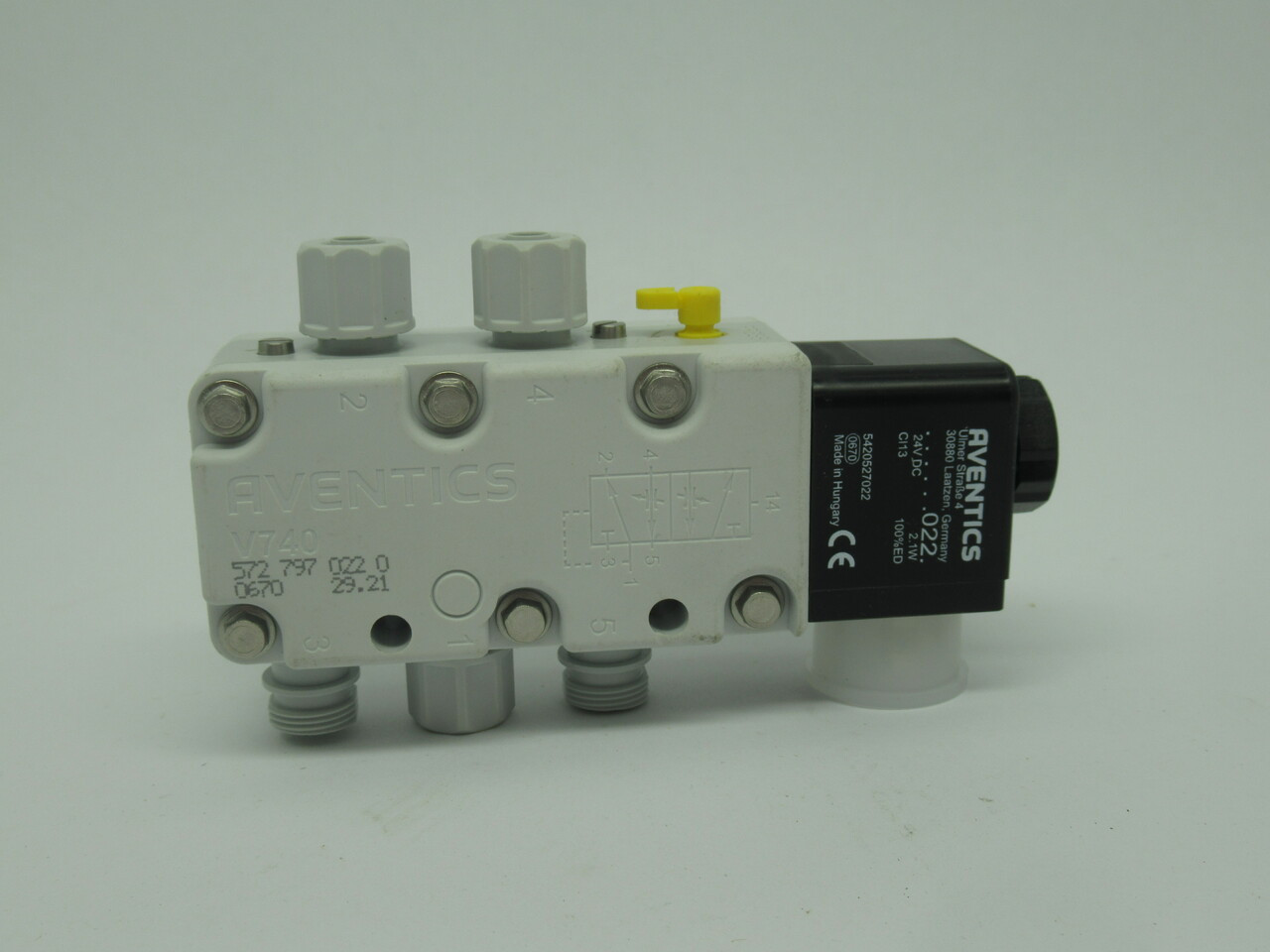 Aventics 5727970220 Pneumatic Directional Valve 24VDC 2.1W NOP