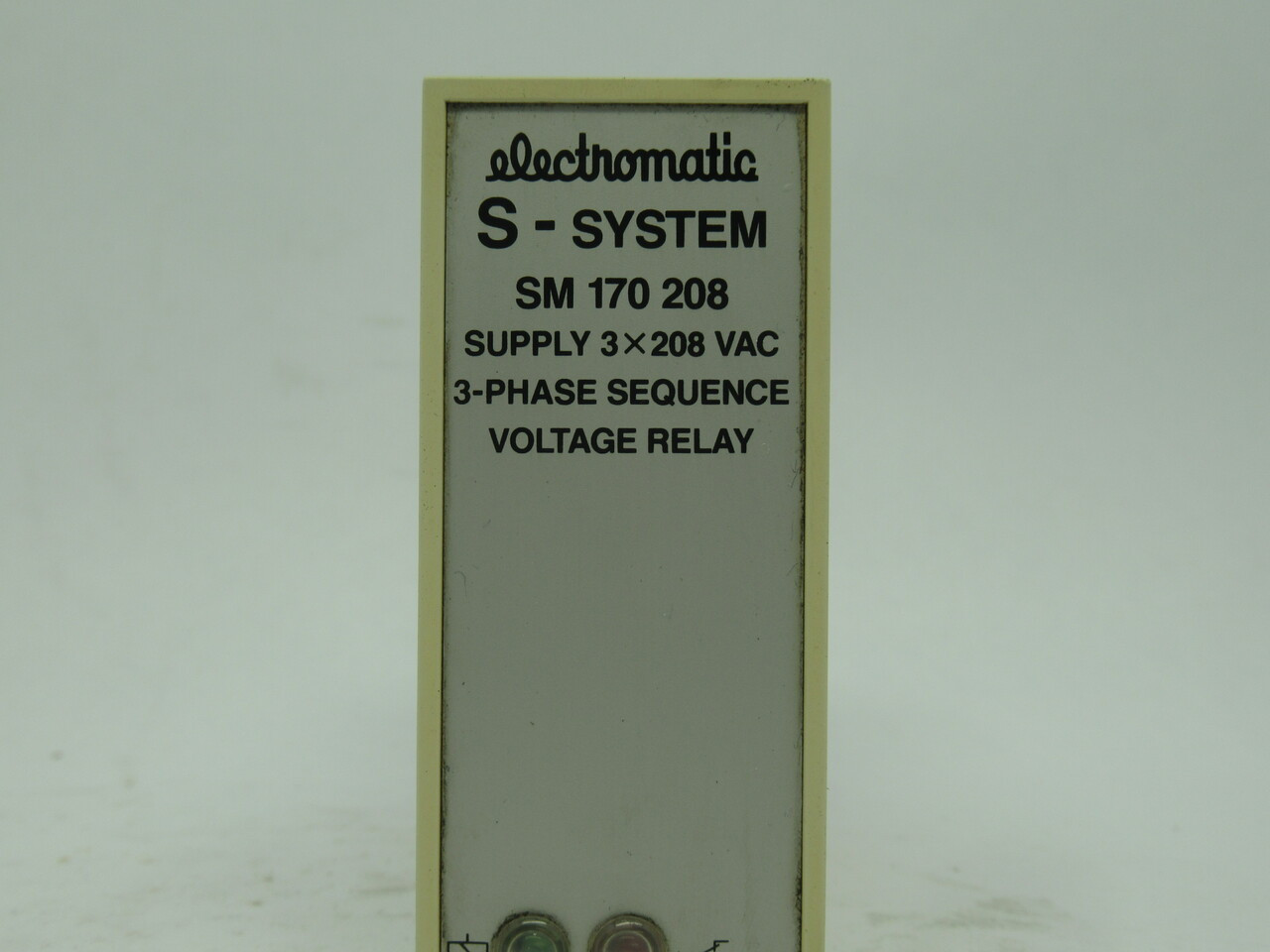 Electromatic SM170208 S-System 3Phase Sequence Voltage Relay 208VAC 45-65Hz NOP