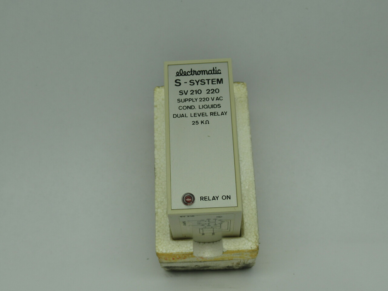 Electromatic SV210220 S-System Dual Level Relay 220VAC 25kOhm 45-65Hz NOP