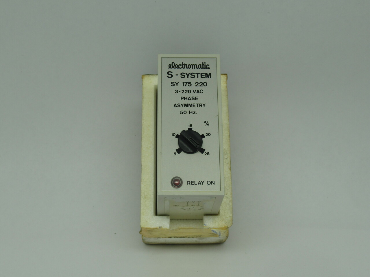 Electromatic SY175220-50 S-System Monitoring Relay 3Phase 50Hz 220VAC NOP