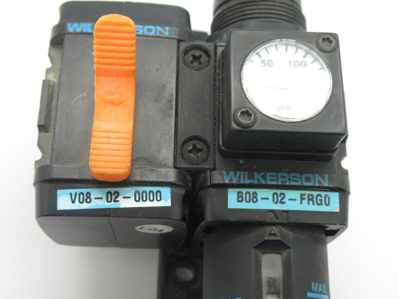 Wilkerson B08-02-FRG0 Mini Modular Assembly V08-02-000 0-160Psi COS DMG USED