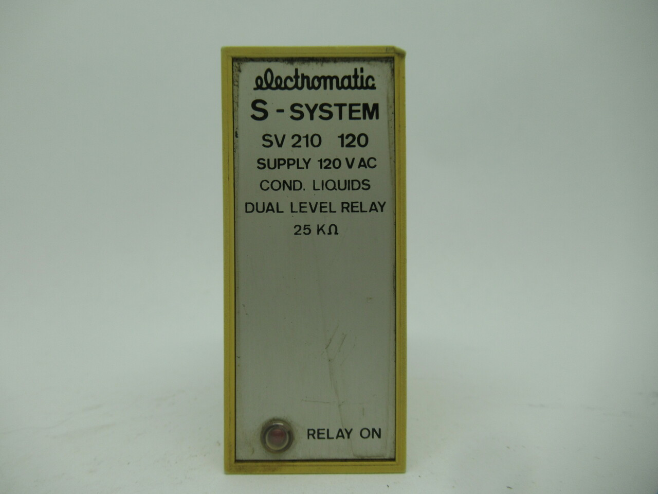 Electromatic SV210120 Dual Level Relay 25kOhm 120VAC 45-65Hz USED