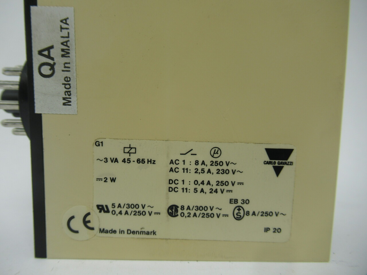 Carlo Gavazzi S111166115 Time Delay Relay 115V 50/60Hz 50-100% Time NEW