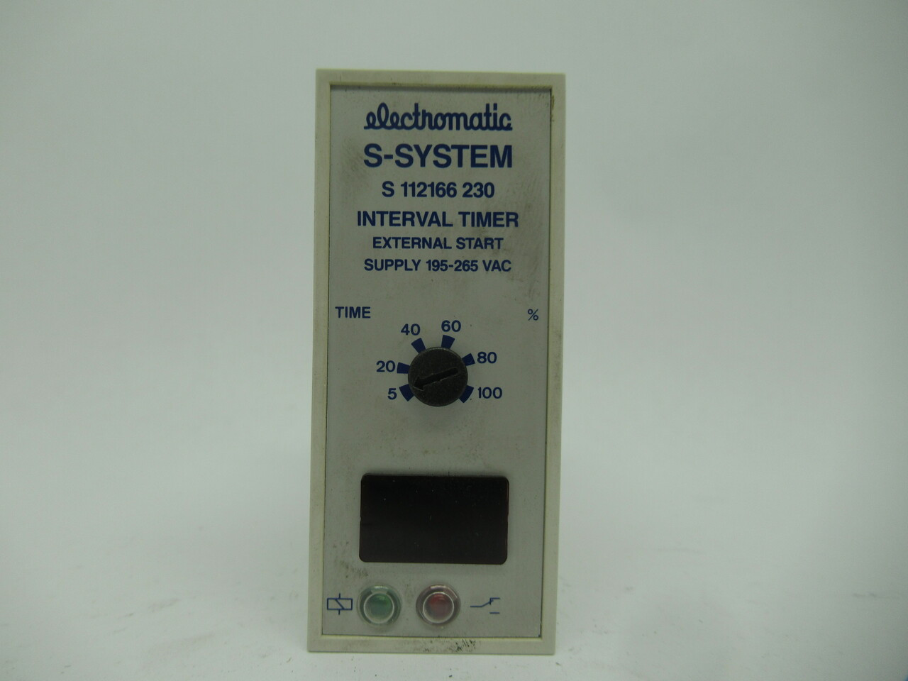 Electromatic S112166230 Interval Timer Relay 5-100% Time 230VAC SHELF WEAR NOP