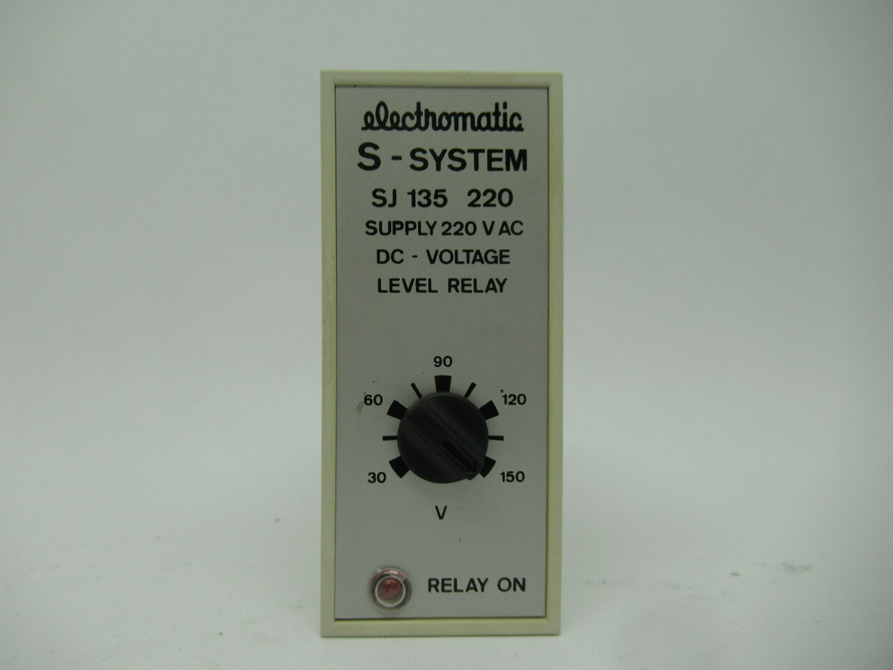 Electromatic SJ135220 DC Voltage Level Relay 220VAC 30-150V 45-65Hz 2W NOP