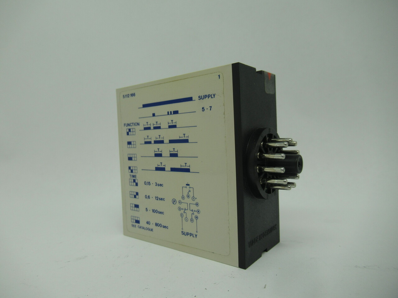 Electromatic S112166115 Interval Timer Relay 115V 50/60Hz 5-100% Time NOP