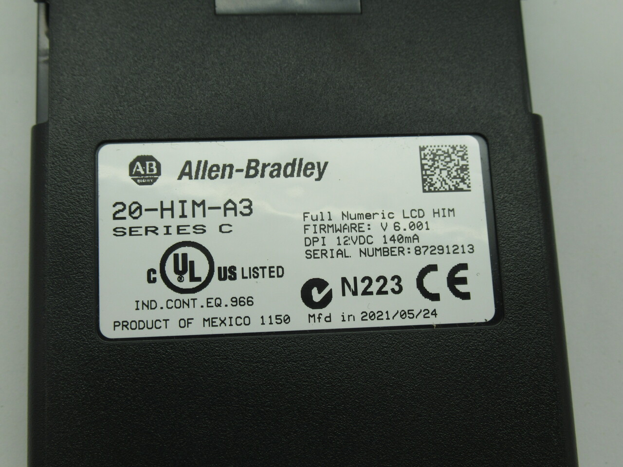Allen-Bradley 20-HIM-A3 Full Numeric LCD Keypad Series c Firmware V6.001 NOP