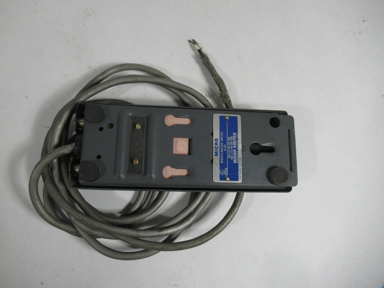 Microswitch 1AF4 Foot Pedal Switch 10A@1/2HP-125VAC 10A@1-1/2HP-250VAC USED