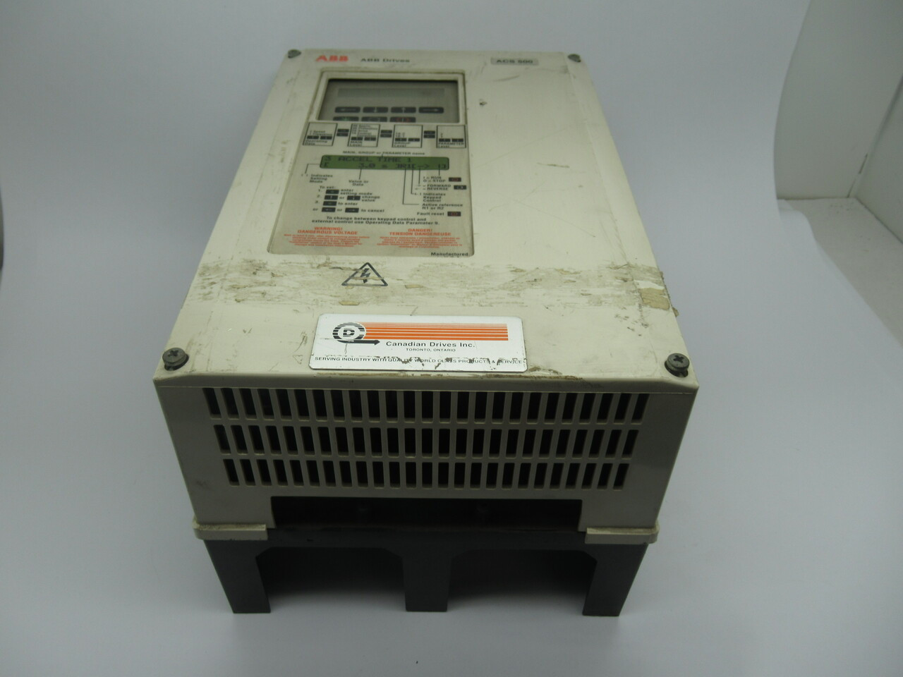 ABB ACS501-005-6X00P2 AC Drive *Missing Circuit Board* Missing Base Plate AS IS