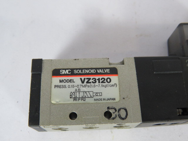 SMC VZ3120-5L-M5 Solenoid Valve 24VDC 0.15-0.7MPa USED