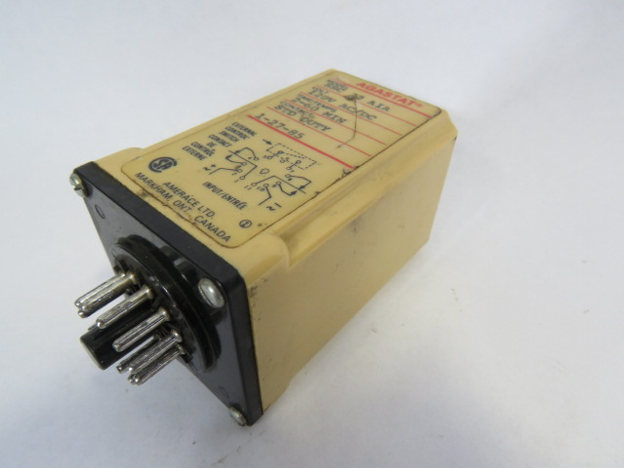 Agastat SSC22AIA Time Delay Relay 120VAC/DC 2-60min 11-Pin USED