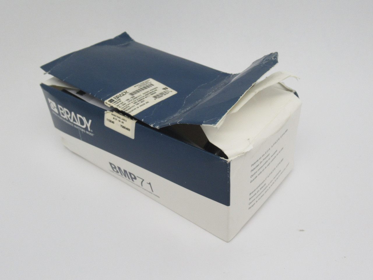 Brady 115046 Printing Labels White 100 Labels 1.9"H x 1.2"W *Damaged Box* NEW