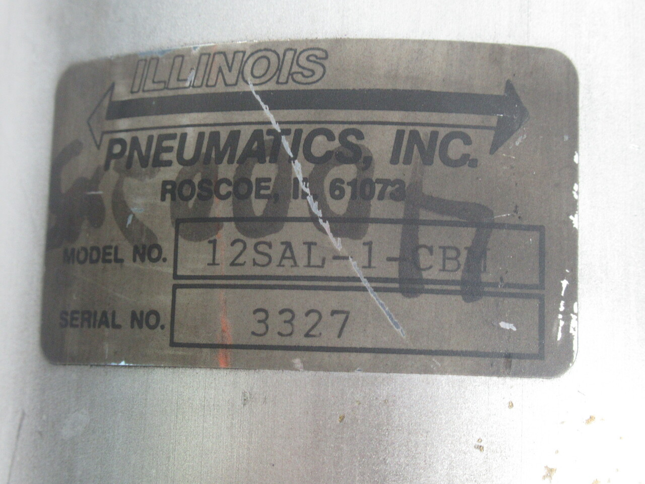 Illinois Pneumatics Inc 12SAL-1-CBM Pneumatic Cylinder USED