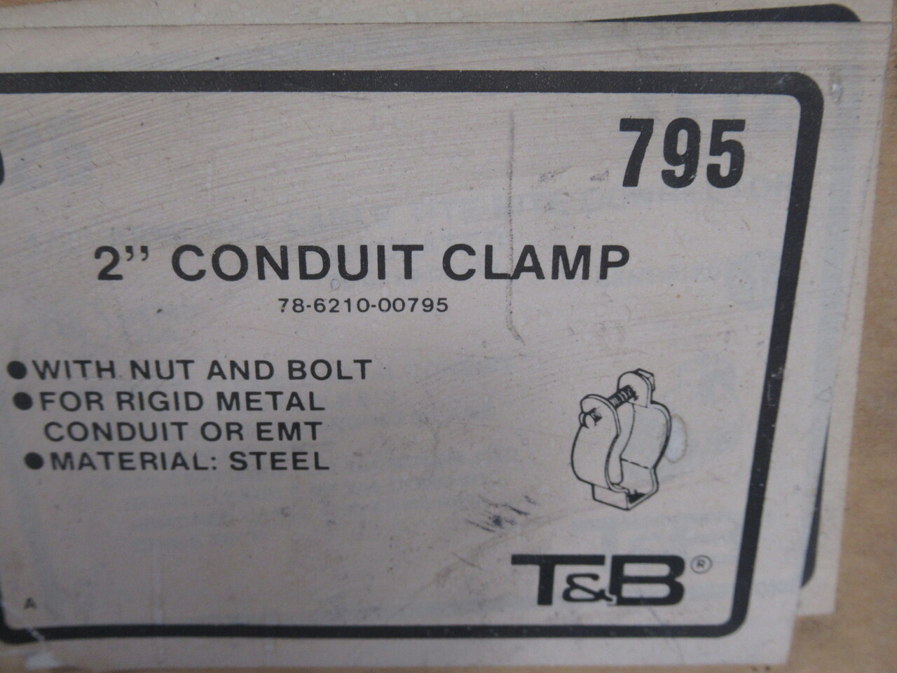 Thomas & Betts 795 2" Conduit Clamp w/Hardware Lot of 3 NEW