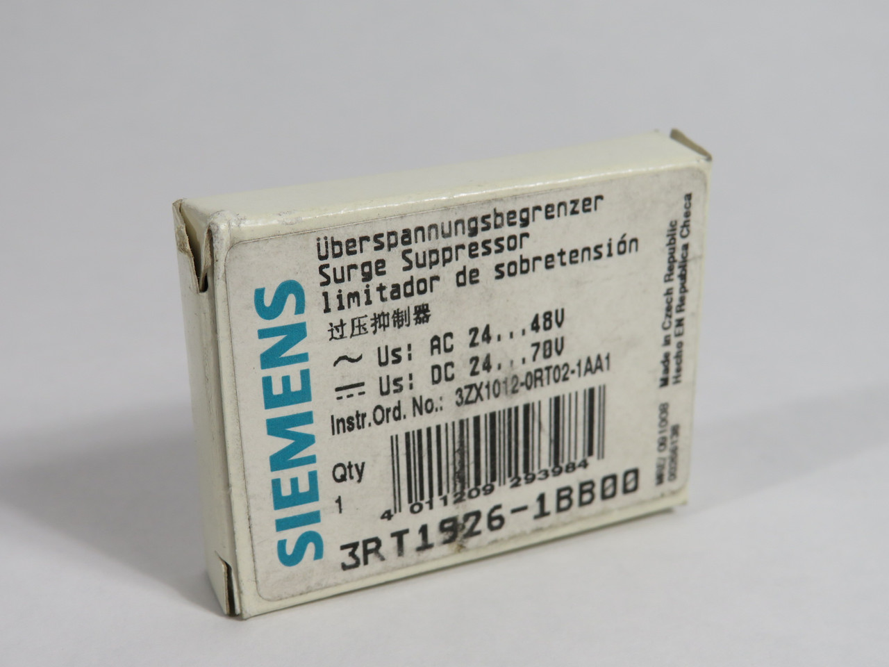 Siemens 3RT1926-1BB00 Surge Suppressor 24-48VAC 24-70VDC NEW