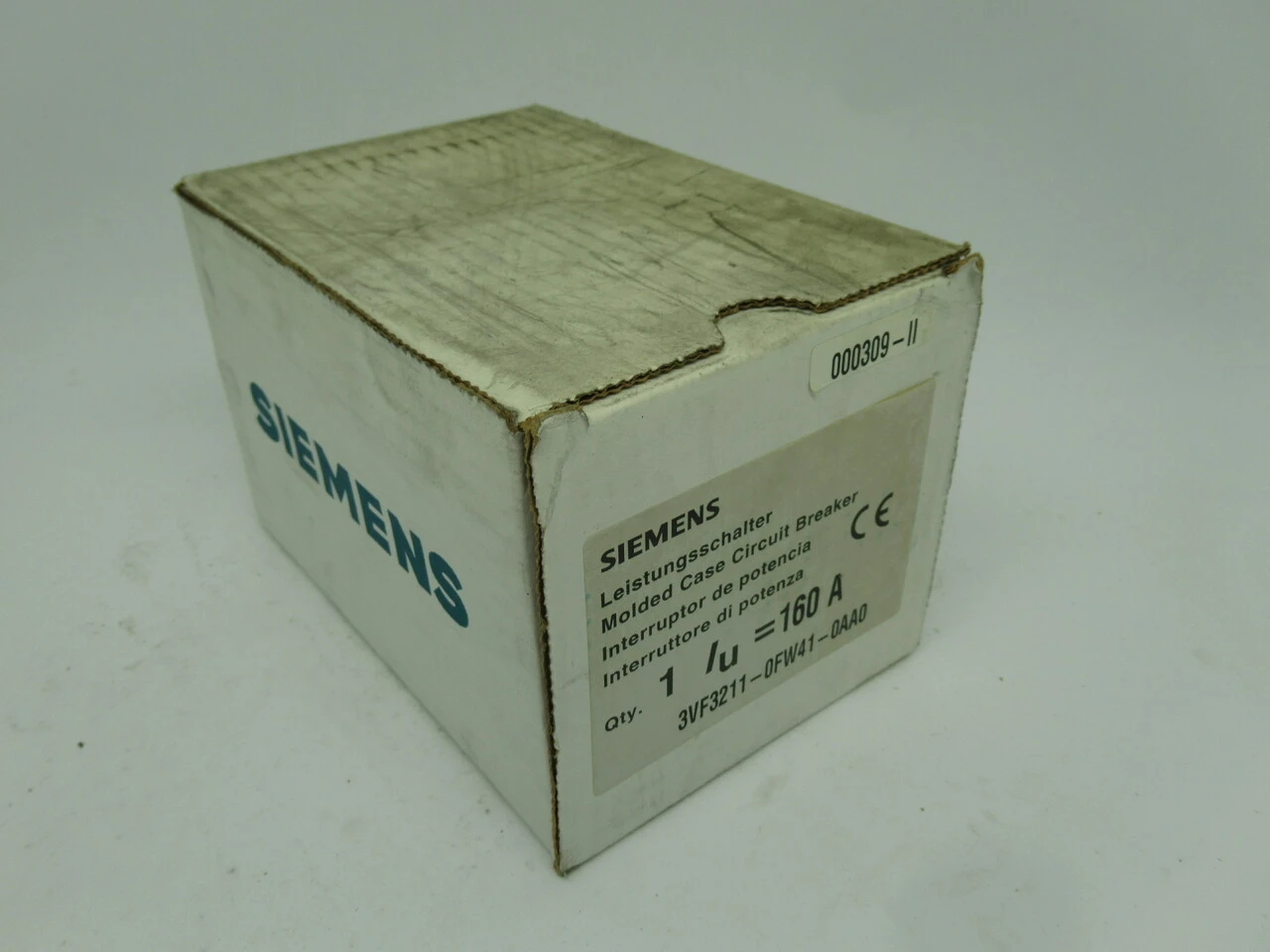 Siemens 3VF3211-0FW41-0AA0 Circuit Breaker 160A 415V 3Pole 50/60Hz NEW