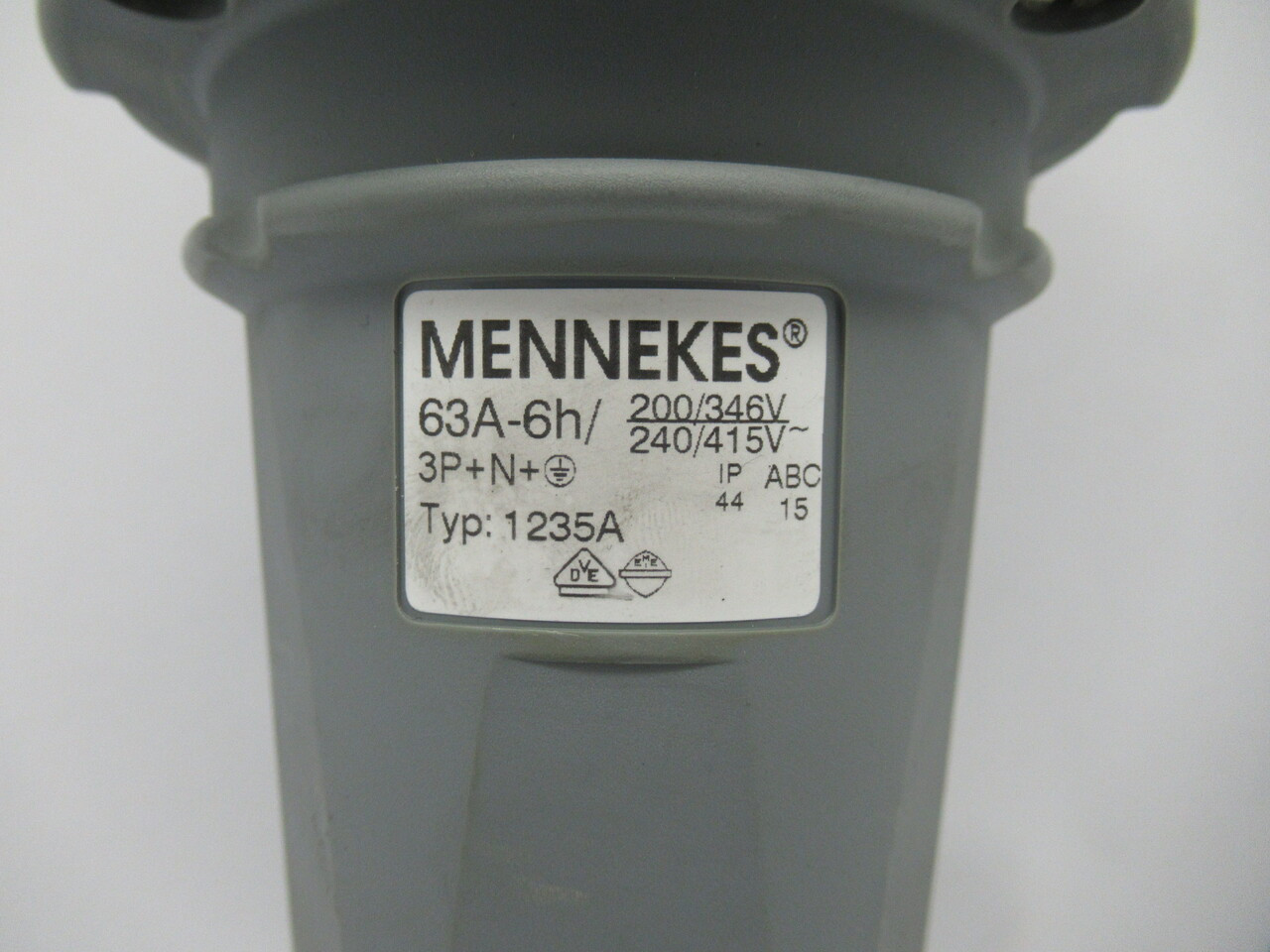 Mennekes 1235A PowerTOP Plug w/ Cable Gland 63A 6h 3P+N+G 240/415V LOT OF 5 NEW
