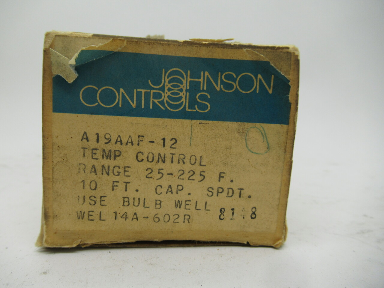 Johnson Controls A19AAF-12 Temperature Controller 25-225F 10FT Damaged Box NEW