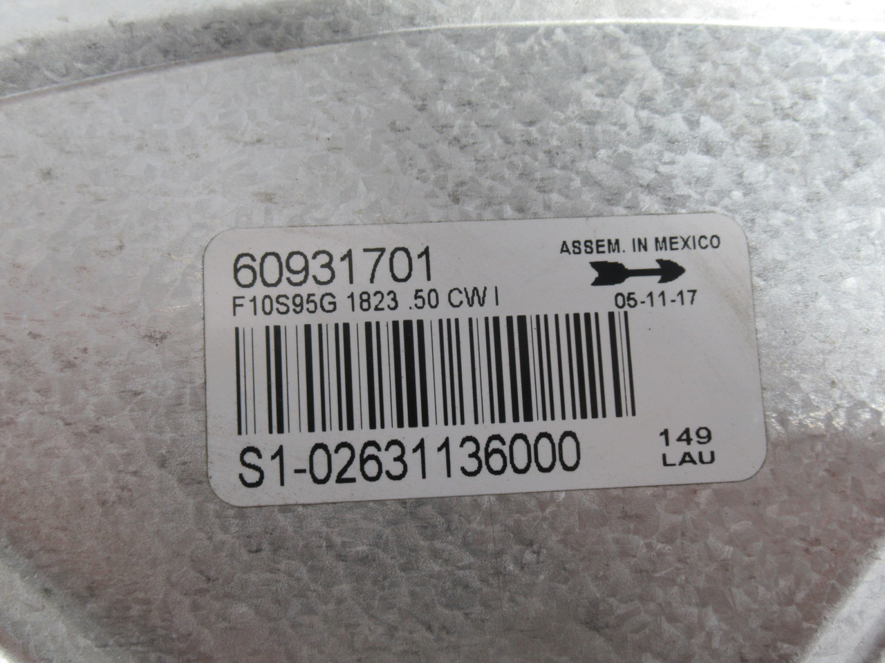 Generic 60931701 Fan Propeller 18" 1/2" Bore USED