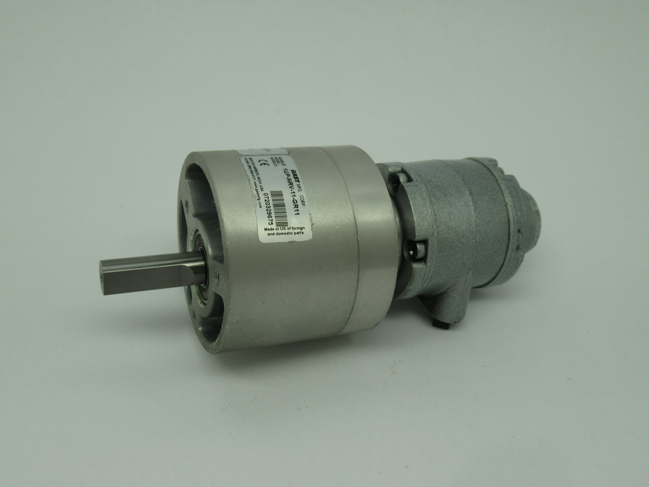 Index Inc Gast 1UP-NRV-11-GR11 Air Gear Motor 0.31 HP Max 5.6 Bar Pressure USED