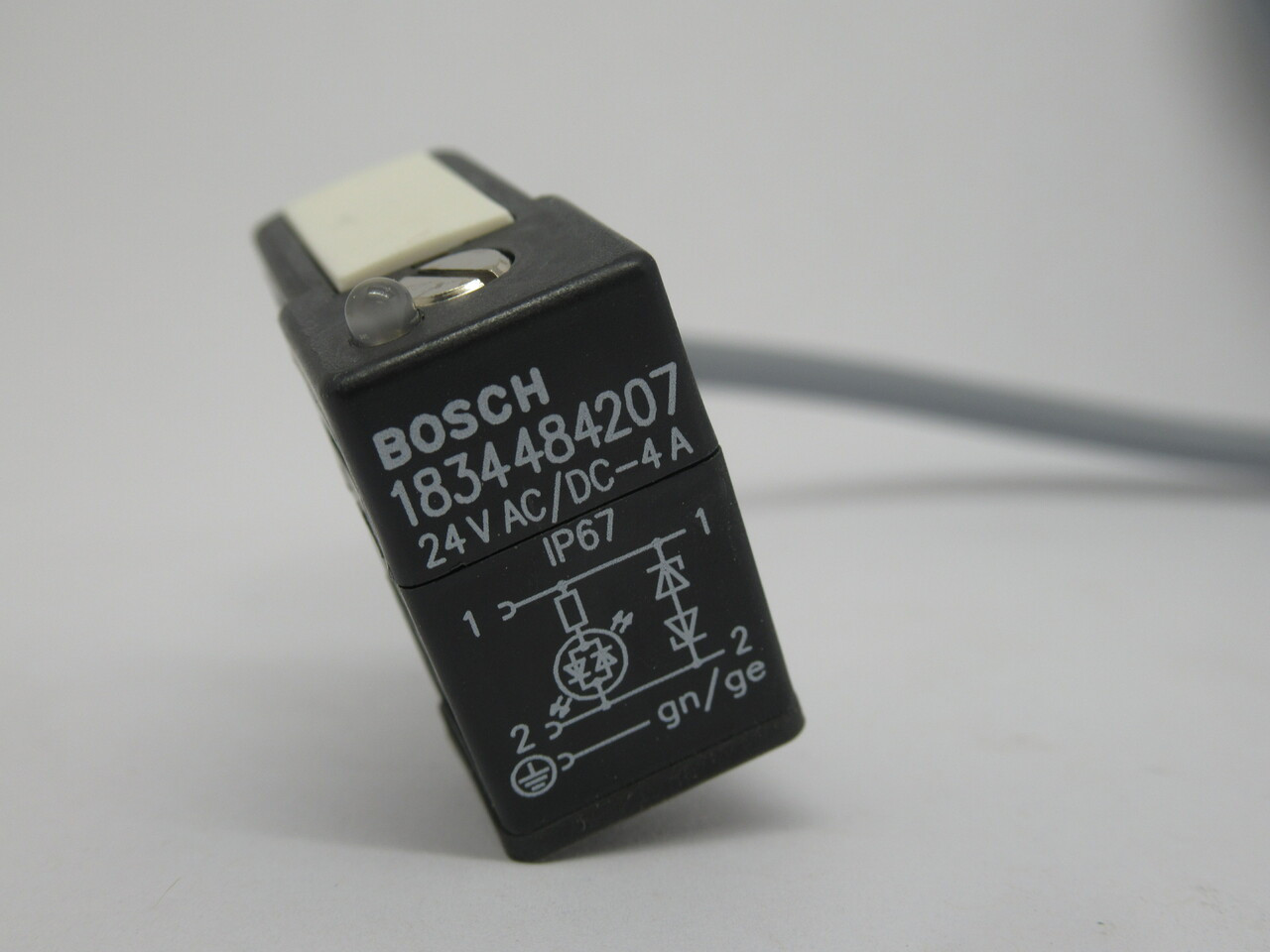 Bosch 1834484207 Solenoid Valve Connector Cable 4A 24VAC/DC 3-Pin 5m NOP