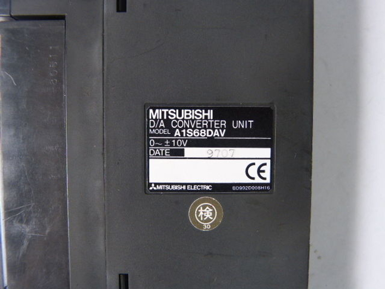 Mitsubishi A1S-68DAV D/A Converter Analog Output *No Terminal Cover/Rust* USED