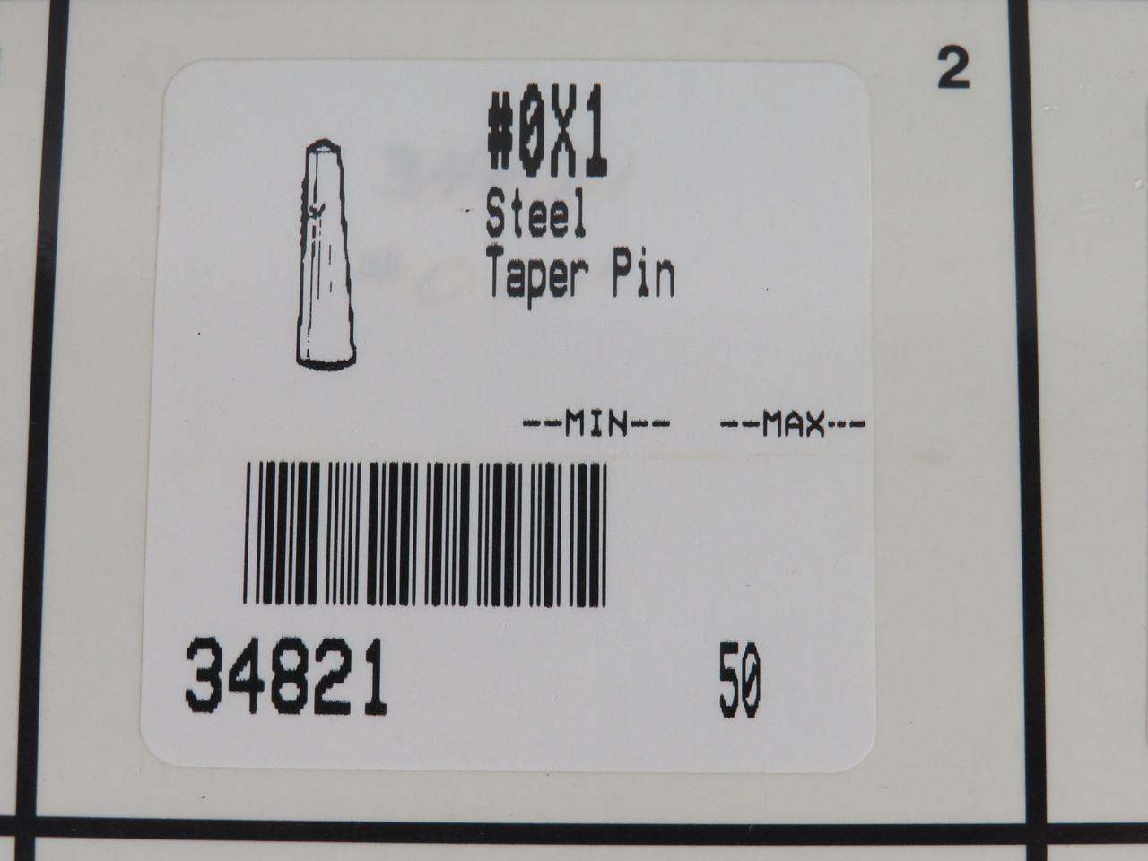 Barnes 34821 Steel Taper Pin #0 x 1" Lot of 19 NOP