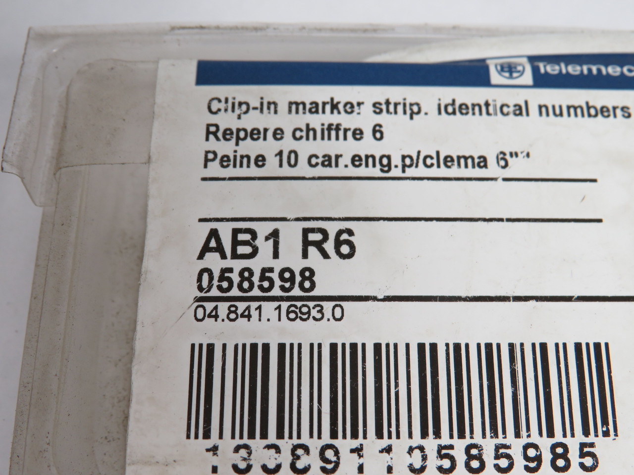 Telemecanique AB1-R6 Clip-In Marker Strip *6* 58598 11-Pack *Box Damage* NEW
