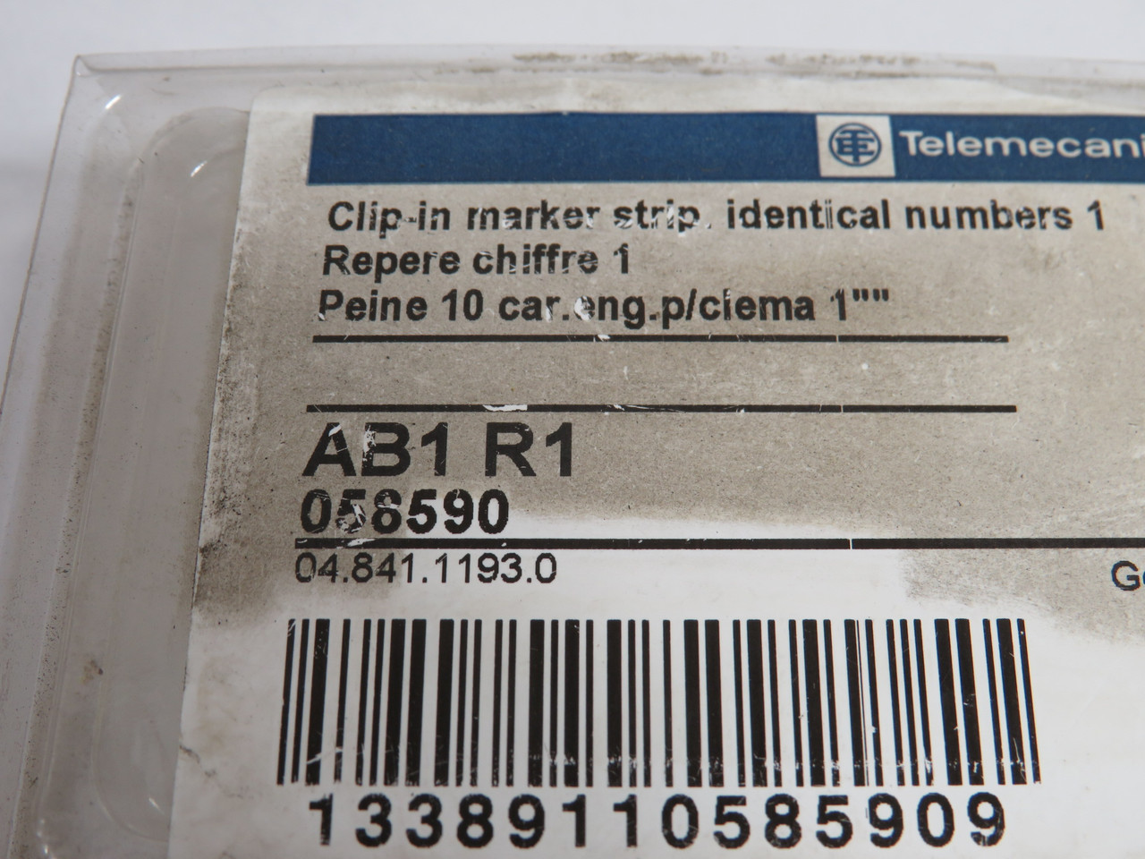 Telemecanique AB1-R1 Clip-In Marker Strip *1* 04.841.1193.0 58590 15-Pack NEW