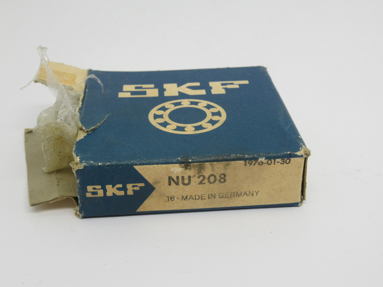SKF NU208 Roller Bearing 1.5748" Bore 3.1496" Outer Diameter *Damaged Box* NEW