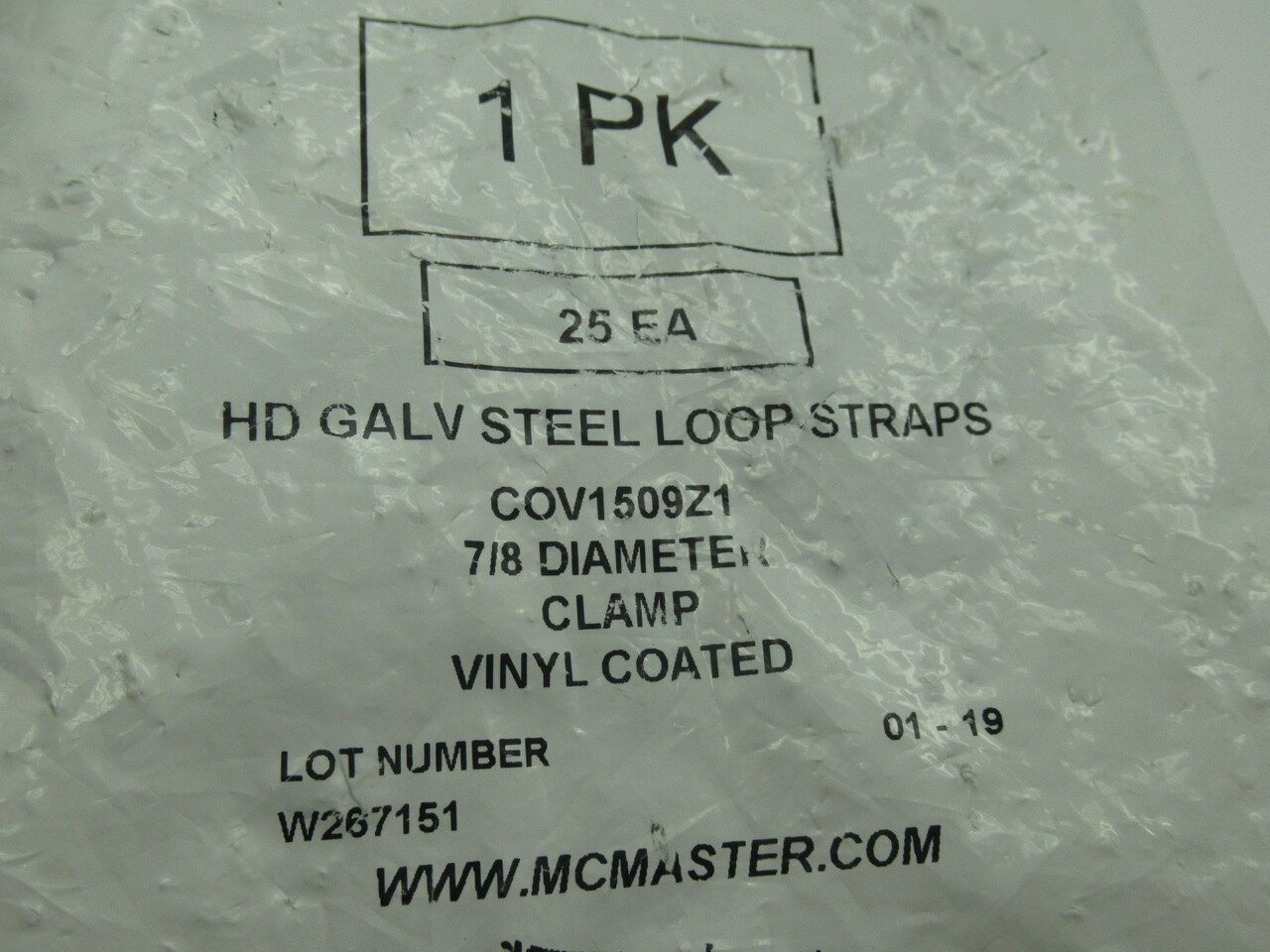 McMaster COV1509Z1 7/8" Diameter Clamp Vinyl Coated *Lot of 25* NWB