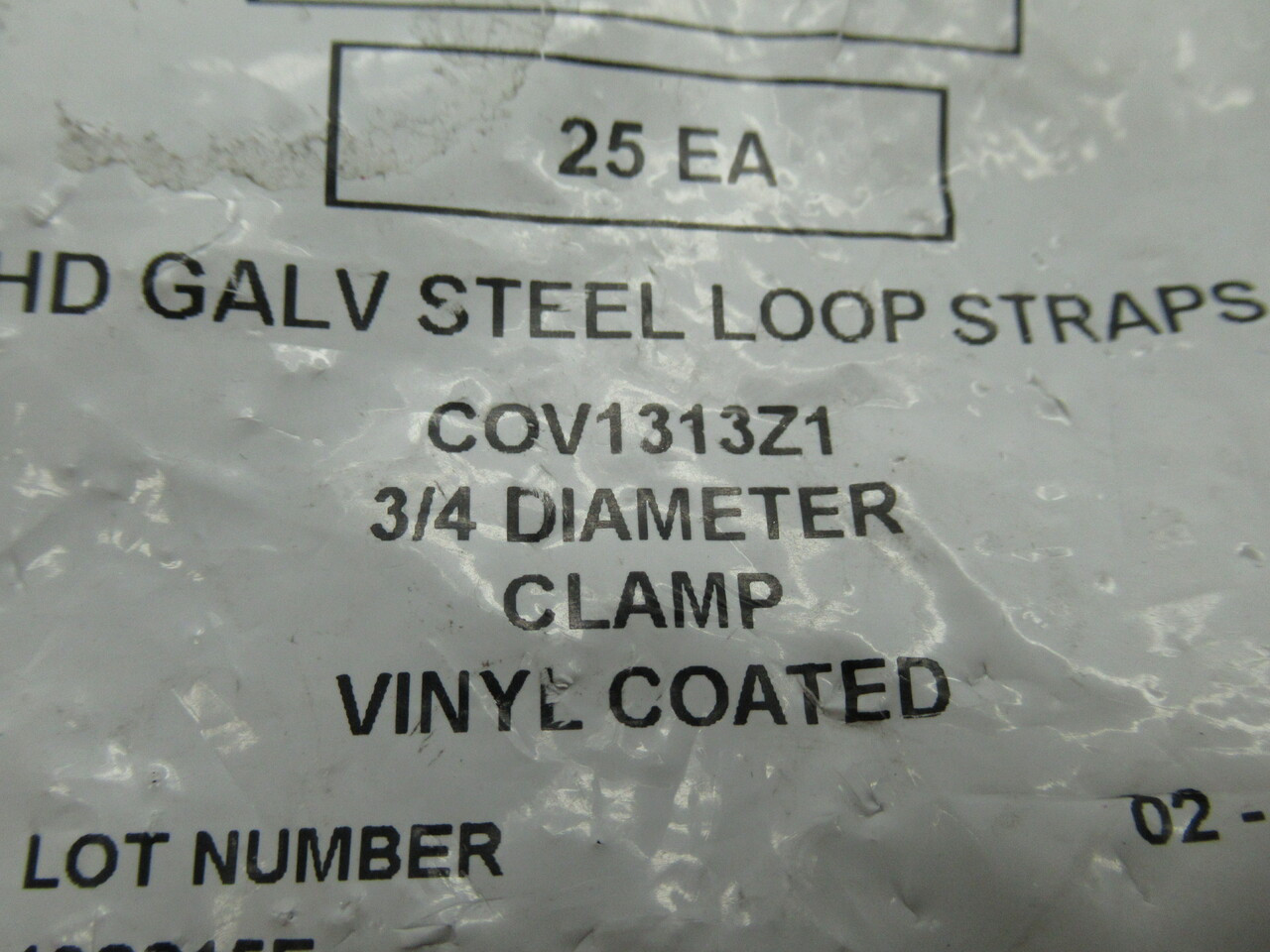 McMaster Carr COV1313Z1 Galv. Steel Loop Strap 3/4" *17-PACK* *RIPPED BAG* NWB