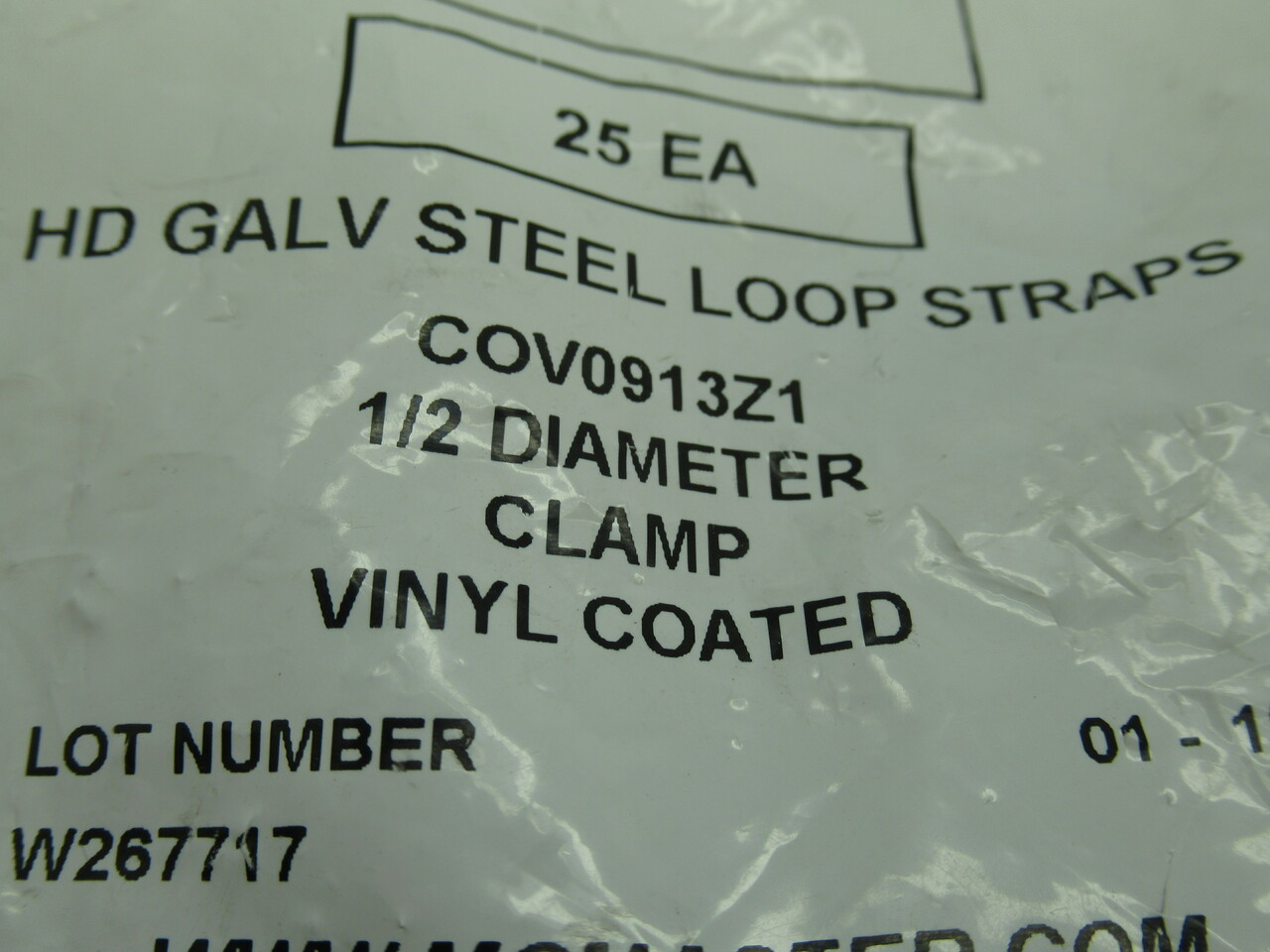 McMaster COV0913Z1 1/2" Diameter Clamp Vinyl Coated *Lot of 13/Damaged Bag* NEW