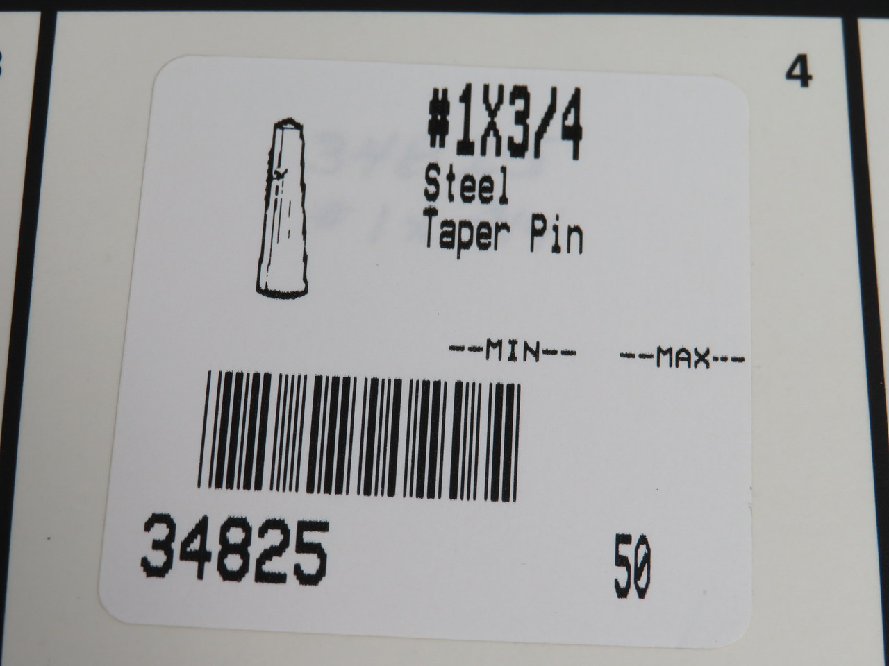 Barnes 34825 Steel Taper Pin #1 x 3/4" Lot of 20 NOP