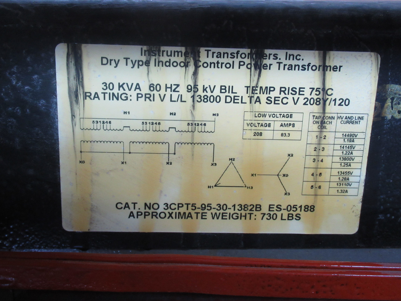 GE Grid Solutions 3CPT5-95-30-1382B Control Power Transformer *SHELF WEAR* NOP