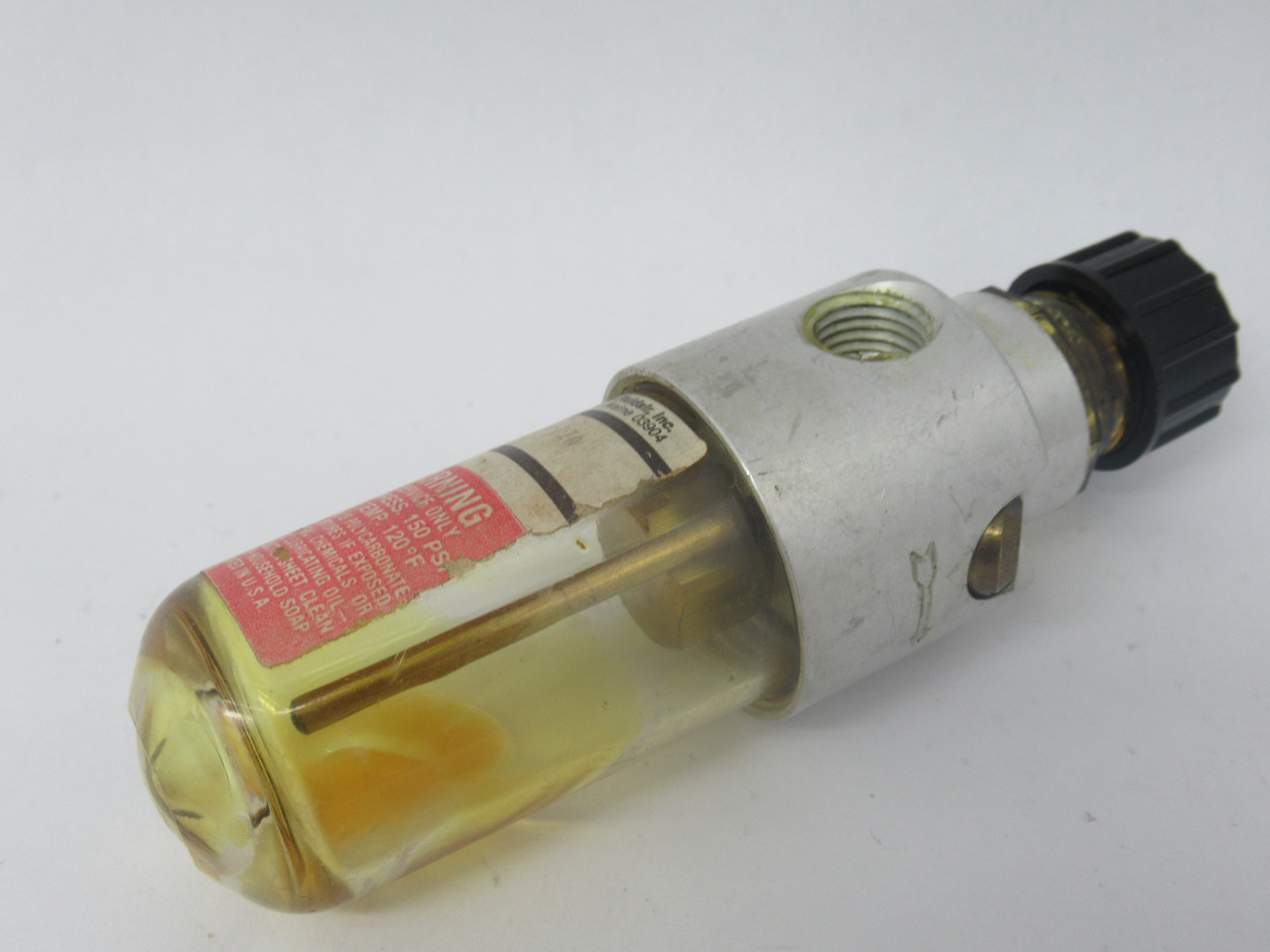 Watts L508-02A Pneumatic Lubricator w/Gauge 1/4" NPT 20 scfm 300 psi USED