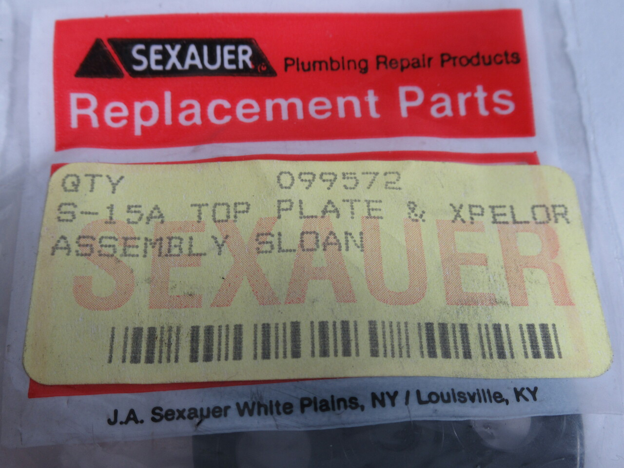 Sexauer 099572 S-15A Sloan Top Plate & Xpelor Assembly NWB