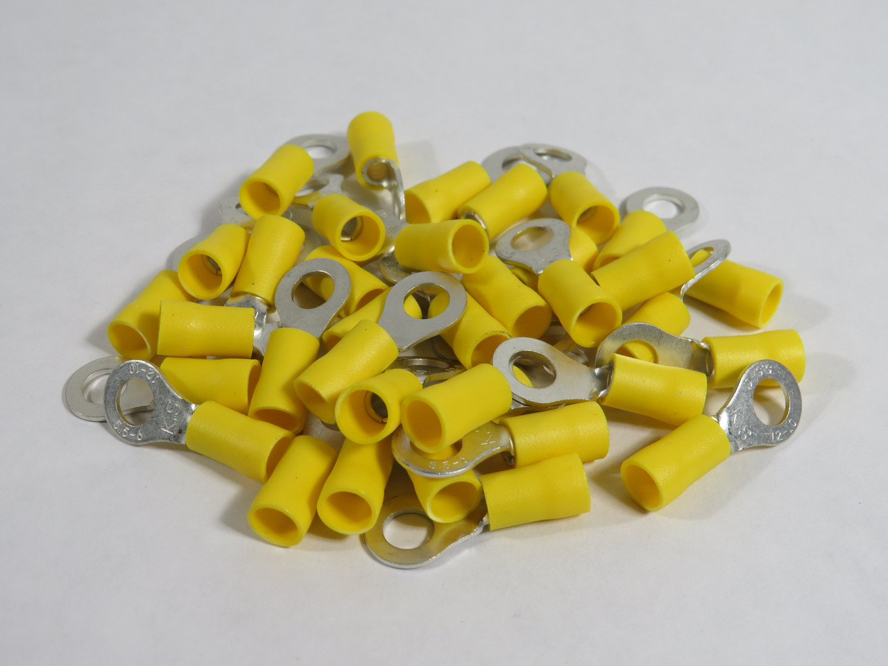 K.S. Terminals Insulated Ring Tongue Terminal 12-10AWG 1/4" M6 Stud Lot/36 NOP