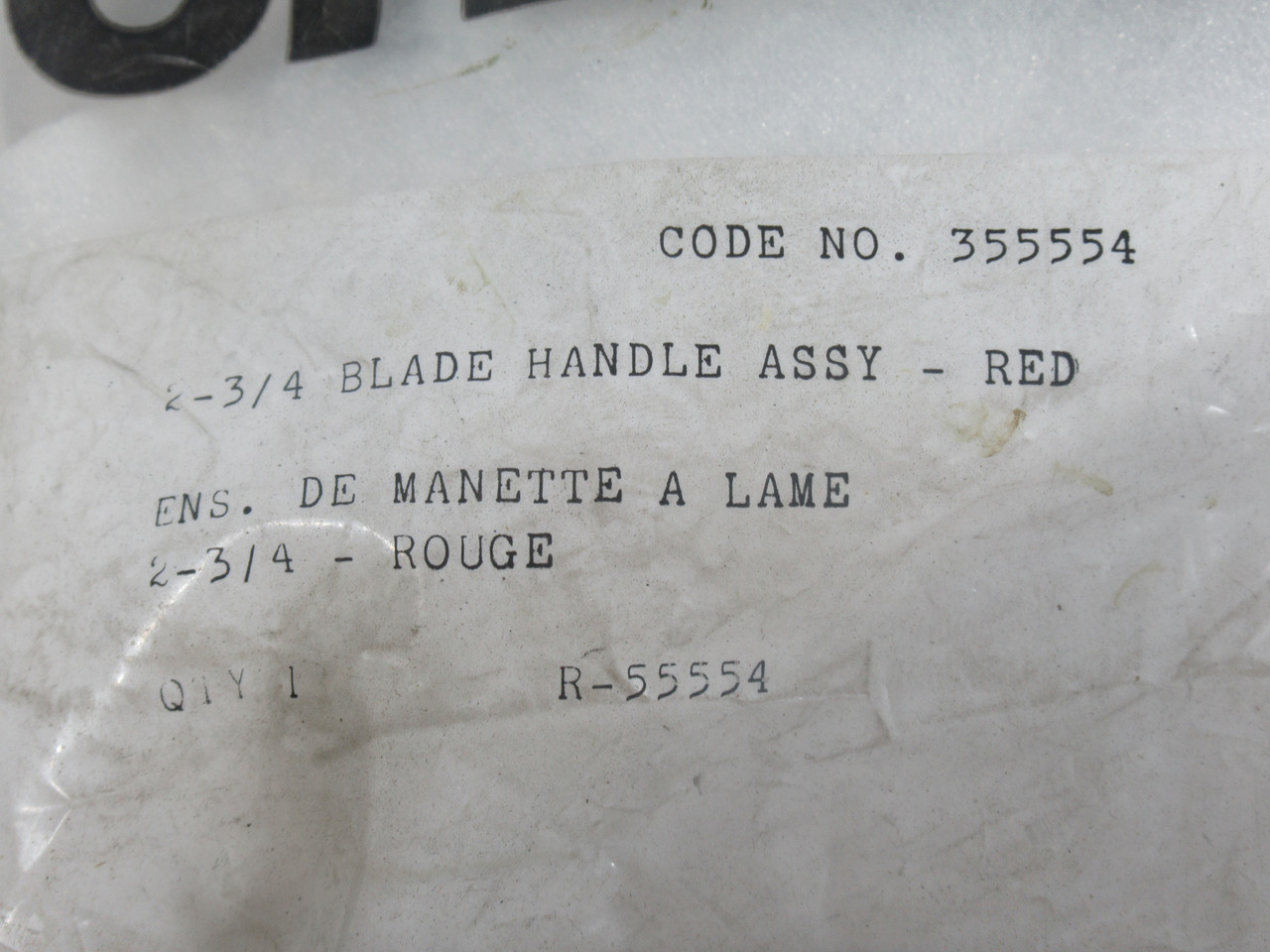 Crane 355554 2-3/4" Blade Handle Assembly (Red) NWB