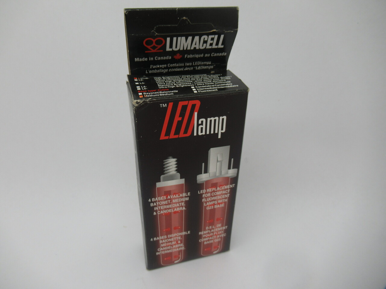 Lumacell L1/1W-M LED Lamp for Exit Sign 0.8W 120VAC 60Hz 2-Pk *Damaged Box* NEW