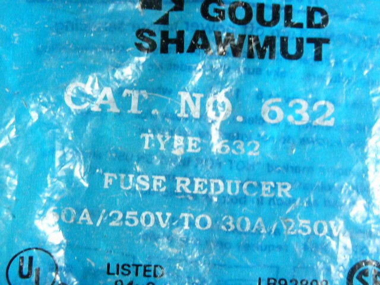 Gould Shawmut 632 Fuse Reducer Set 60-30A 250V *Open Bag* ! NEW !