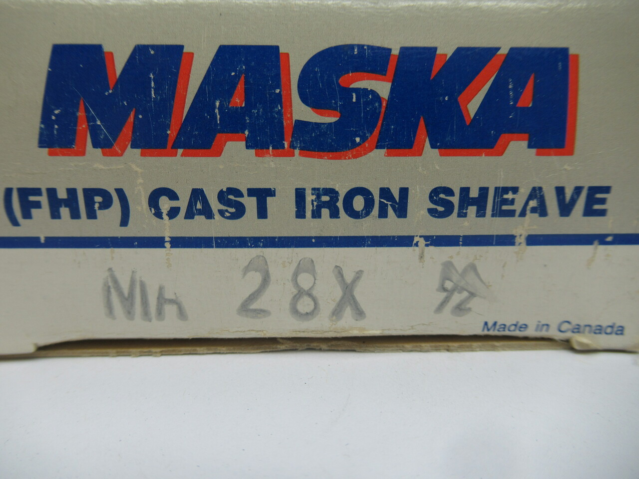 Maska MA28X1/2 Fixed Bore Sheave 1/2" Bore Cast Iron NEW
