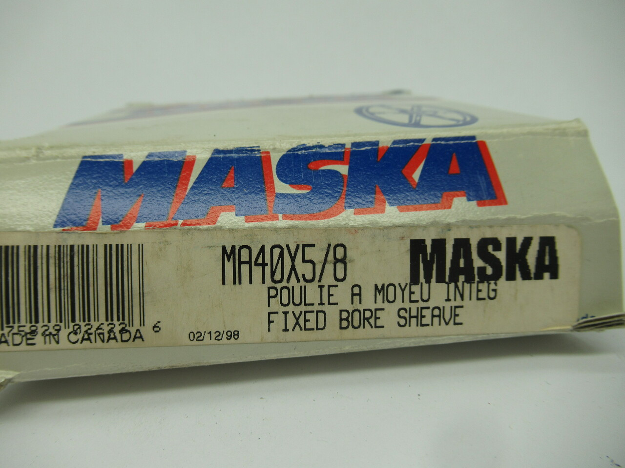 Maska MA40X5/8 Fixed Bore Sheave 5/8" Bore Cast Iron NEW