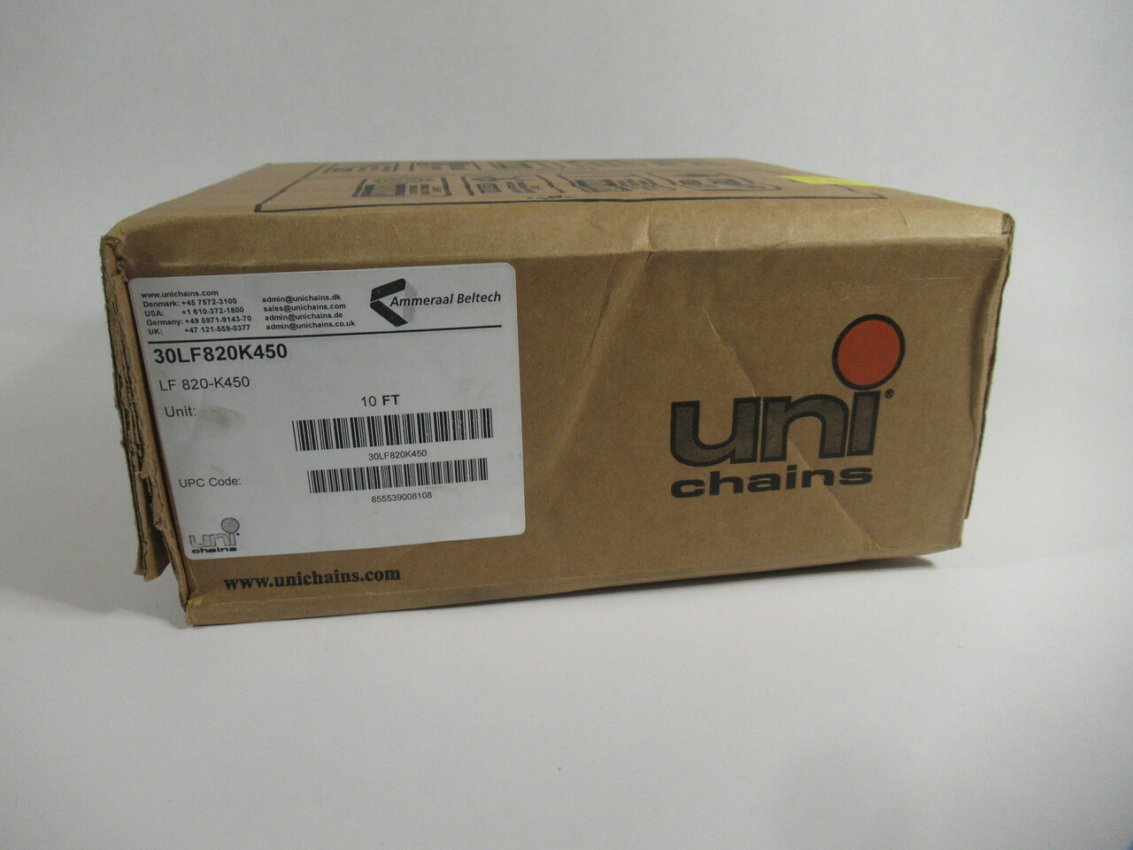 Uni Chains LF820-K450 Table Top Chain 10 FT 4-1/2" Width *Sealed* NEW