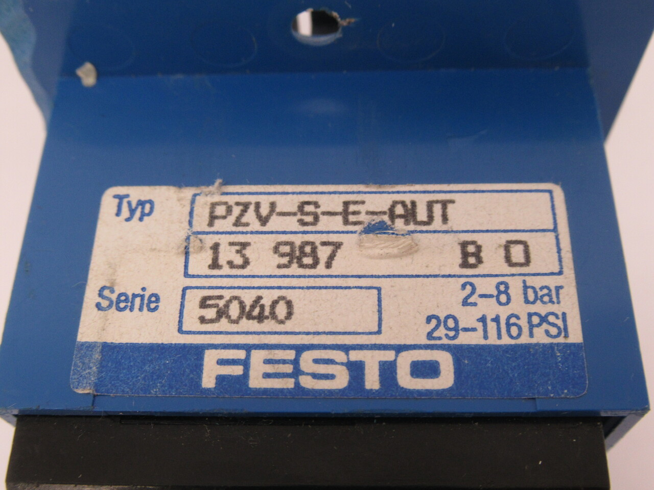 Festo PZV-S-E-AUT 13987 Analog Signal Counter 2-8 bar *Cosmetic Chips* USED