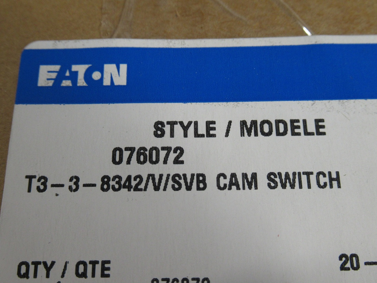 Eaton T3-3-8342/V/SVB 90DEG Lockable Cam Switch 3 Contact 32A 690V 6P NEW