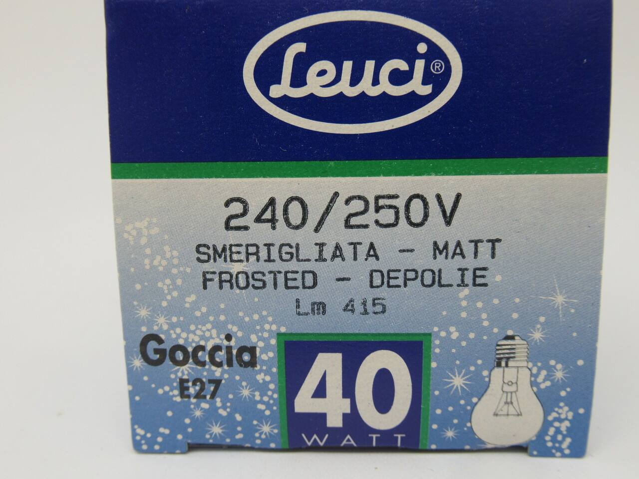 Leuci LM-415 Frosted Light Bulb E27 240/250V 40W NEW