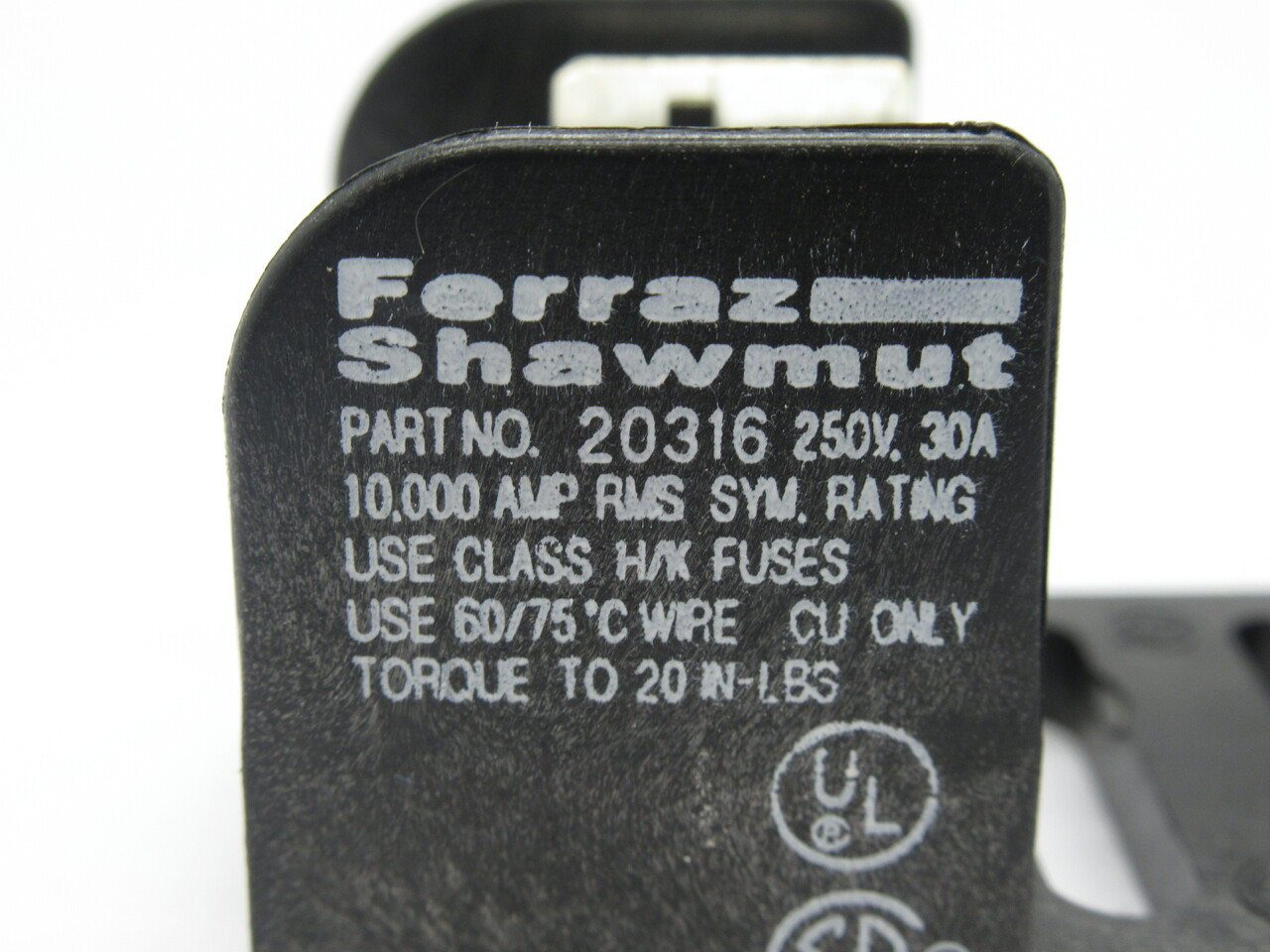 Ferraz Shawmut 20316 Fuse Block 250V 30A USED