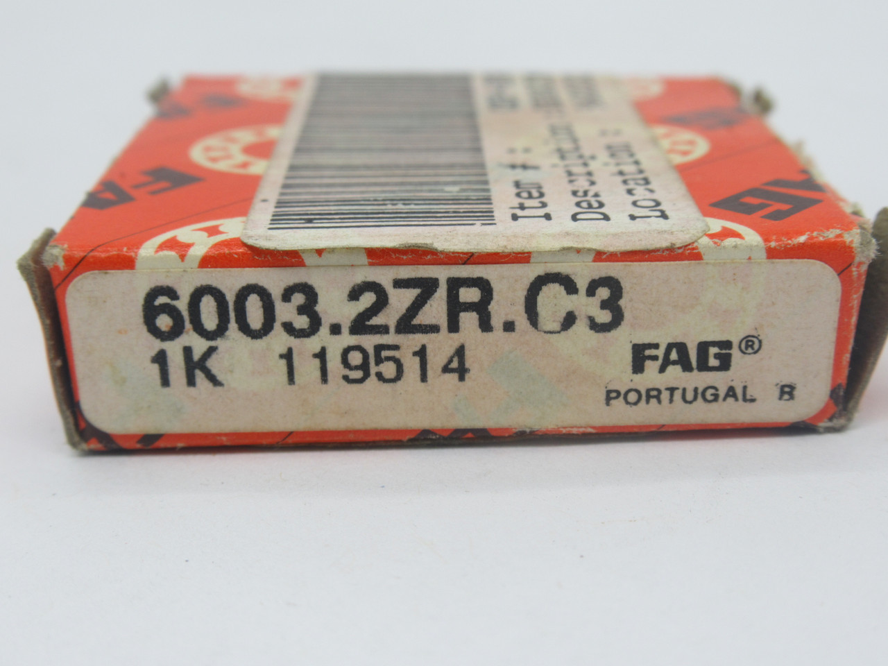 FAG 6003.2ZR.C3 Deep Groove Ball Bearing 17mm B x 35mm OD x 10mm W NEW