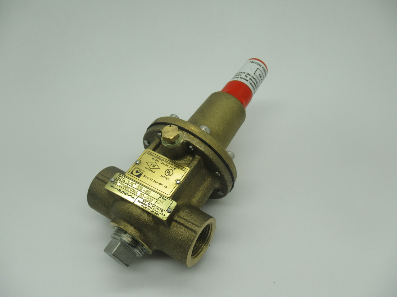 Cla-Val 20881504A Pressure Relief Valve 3/4" 20-200Psi Direct Acting NOP